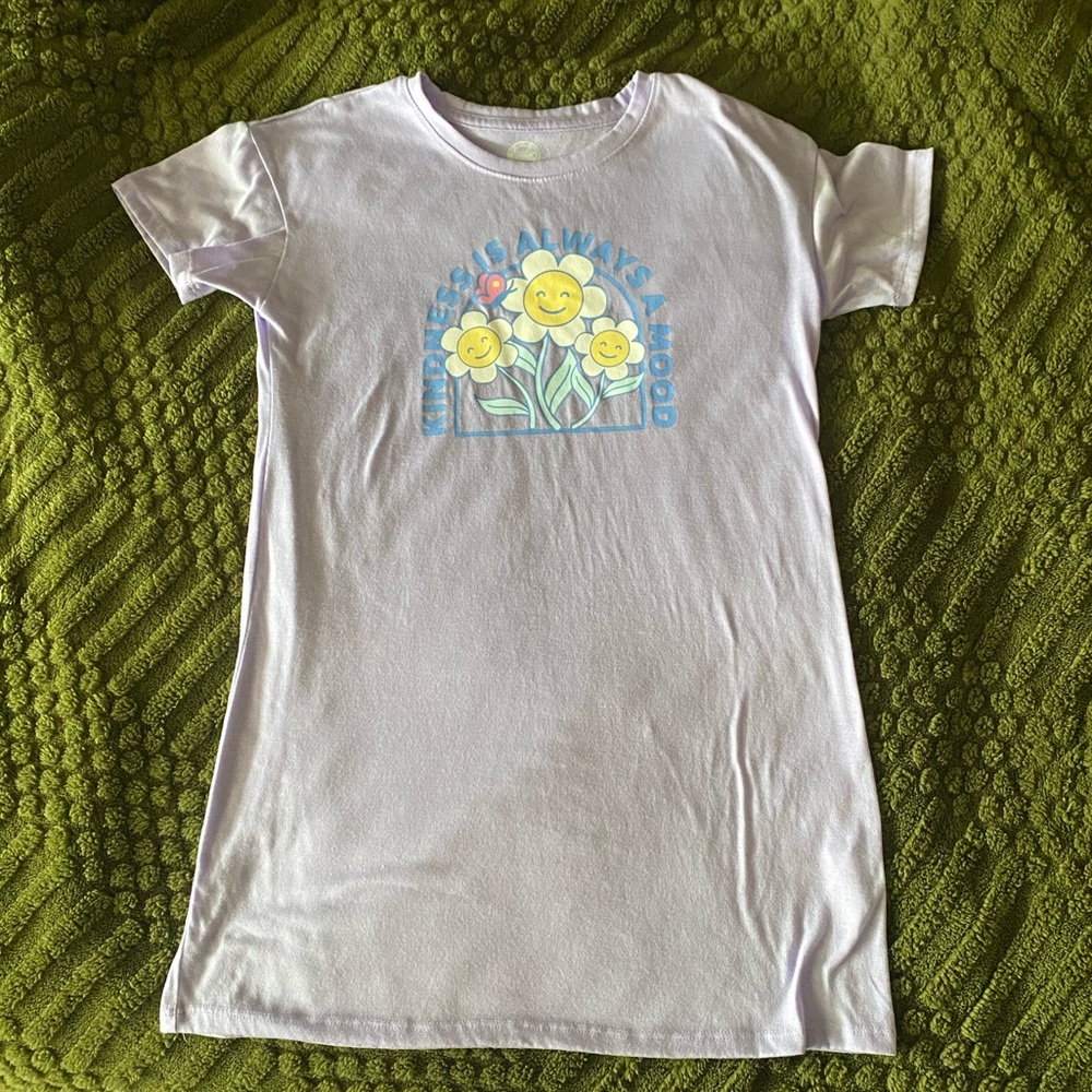 3/$0 Graphic Nightgown with Smiley Flowers